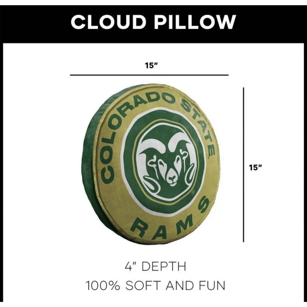 Colorado State Rams Plush Round Pillow 15”